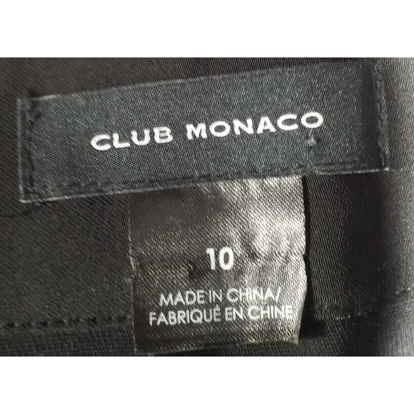 Club Monaco Black Tapered Leg Pants Zip Ankle Pockets Size 10 - Picture 5 of 6